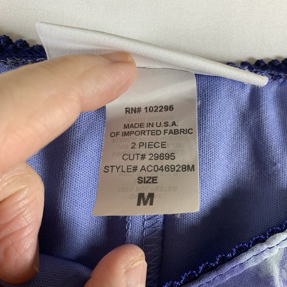 VTG Dressbarn Womens Abstract Floral Fairy Midi Slip Skirt Sz M Purple 90s USA - Picture 7 of 10